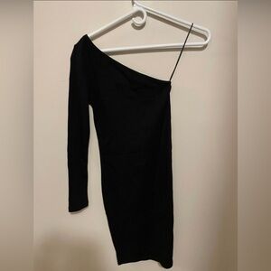 Old Navy Elegant Black One-Shoulder Dress